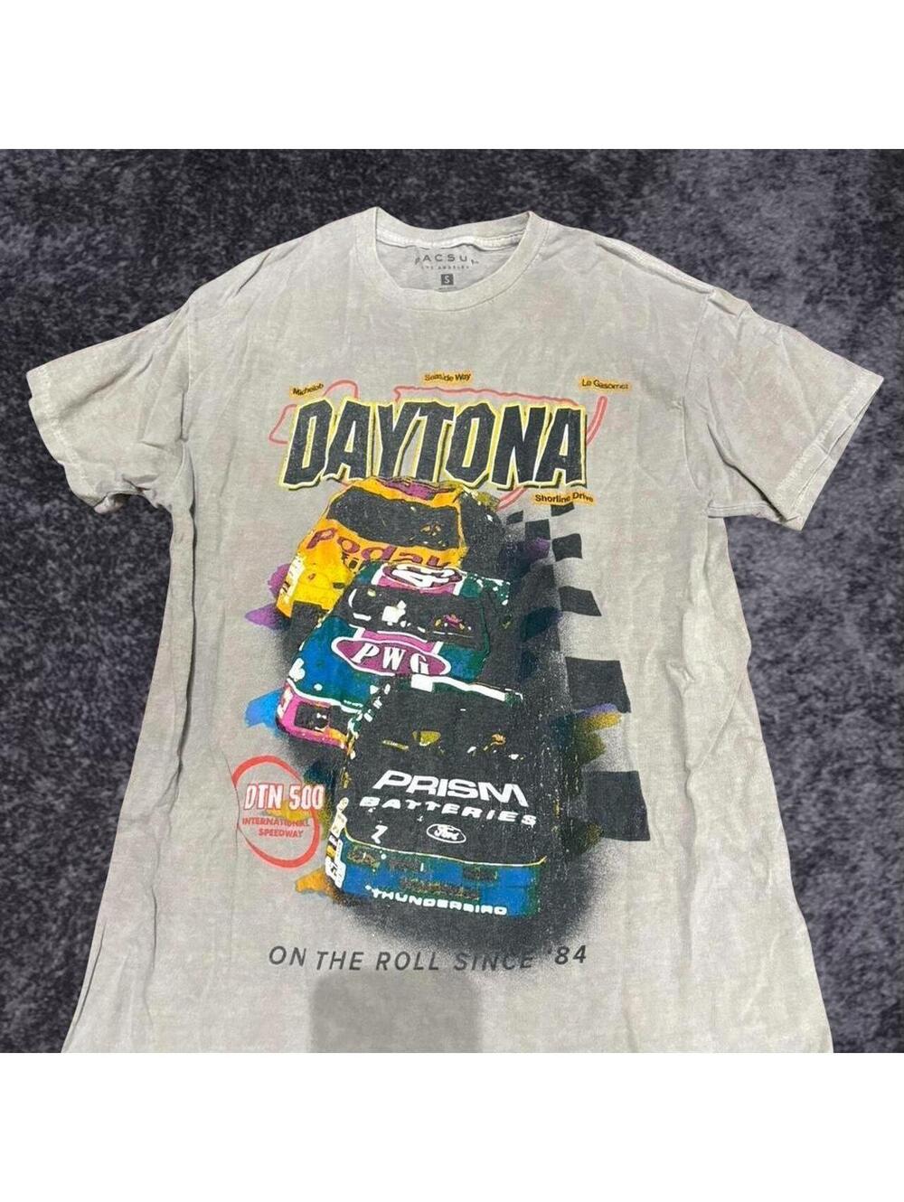 Tan PacSun Daytona graphic shirt 🤎🏁